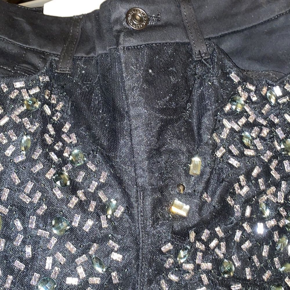 7 For All Mankind Embellished Jeans in Stretch Den - Picture 4 of 11